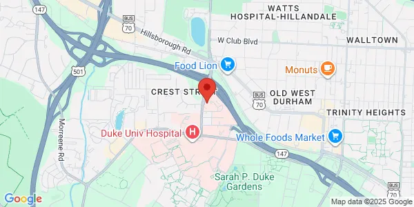 Map of 2400 Pratt St Durham, NC 27705