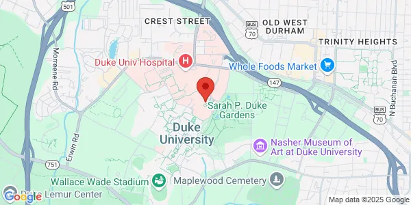 Map of 40 Duke Medicine Cir Clinic 1J Durham, NC 27710