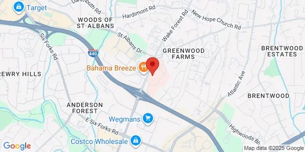 Map of 3320 Wake Forest Rd Ste 100 Raleigh, NC 27609
