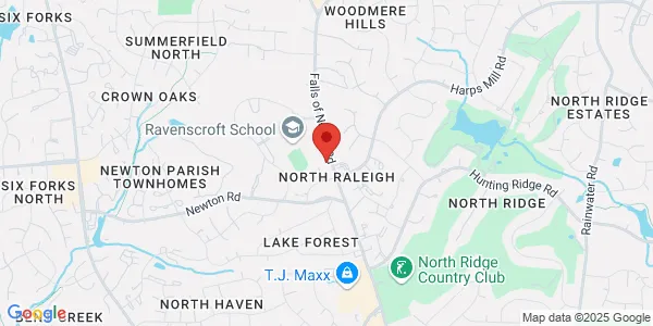 Map of 7021 Harps Mill Rd Ste 100 Raleigh, NC 27615