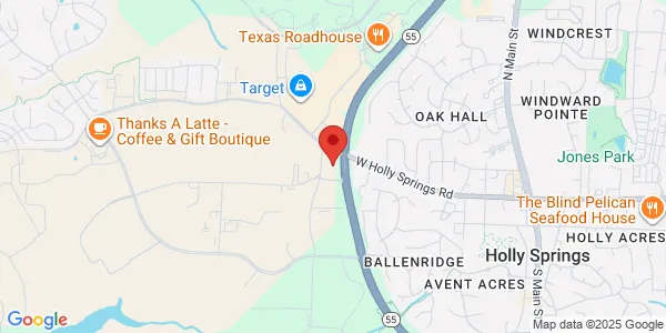 Map of 401 Irving Pkwy Ste 130 Holly Springs, NC 27540