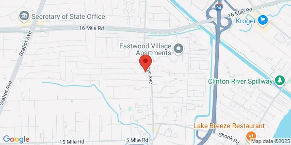 Map of 36175 Harper Ave Clinton Township, MI 48035