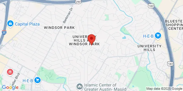 Map of 2400 Wheless Lane Austin, TX 78723