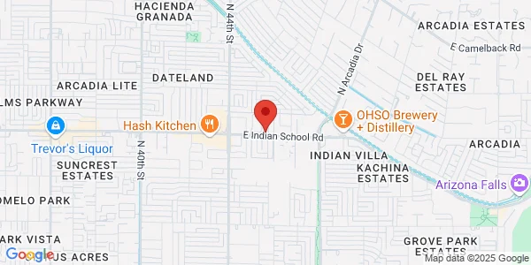 Map of 4520 E Indian School Rd Phoenix, AZ 85018