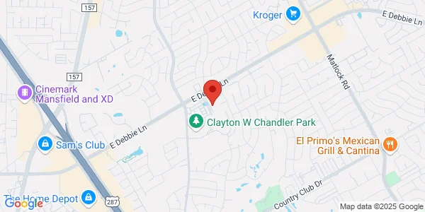 Map of 710 Hunters Row Ct Mansfield, TX 76063