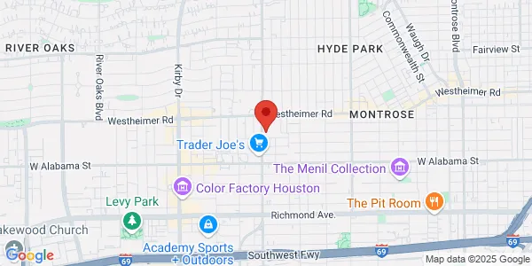 Map of 2621 S Shepherd Dr Unit 180 Houston, TX 77098