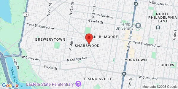 Map of 2077 Ridge Ave Philadelphia, PA 19121