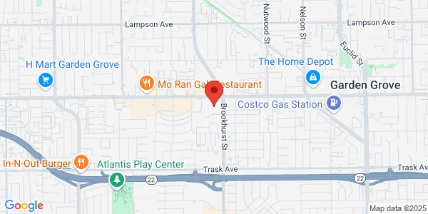 Map of 13071 Brookhurst St Ste 100, 185 Garden Grove, CA 92843
