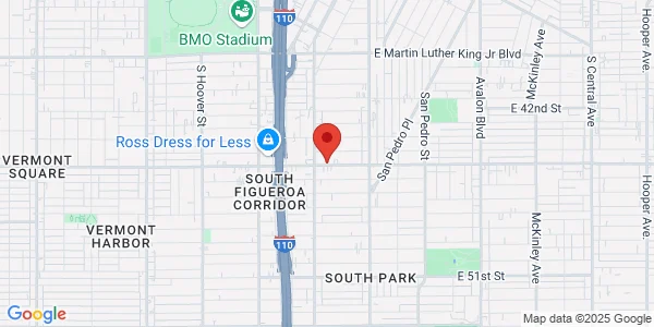 Map of 231 W Vernon Ave Ste 111 Los Angeles, CA 90037
