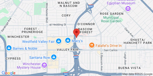 Map of 455 O'Connor Dr Ste 210 San Jose, CA 95128
