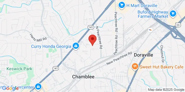 Map of 3678 N Peachtree Rd Ste 102 Atlanta, GA 30341
