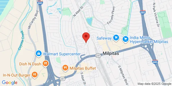 Map of 59 Marylinn Dr Milpitas, CA 95035