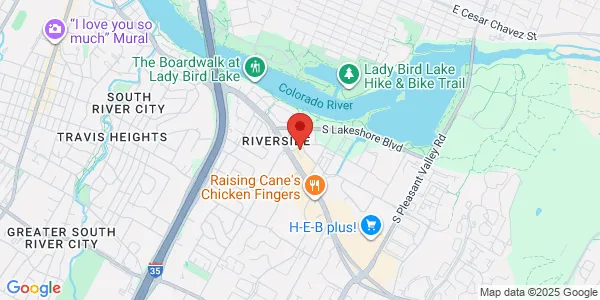 Map of 1920 East Riverside Dr Suite A110 Austin, TX 78741