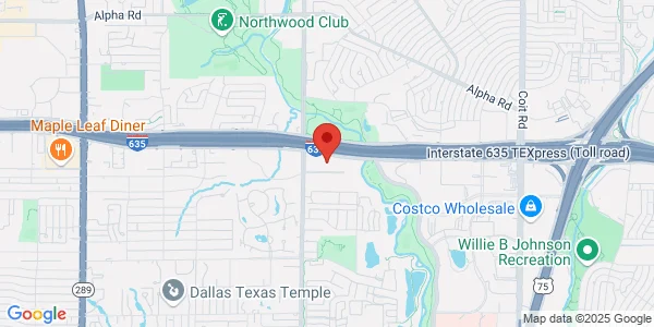Map of 12840 Hillcrest Rd Ste E104 Dallas, TX 75230