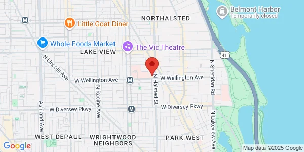 Map of 3000 N Halsted St Ste 405 Chicago, IL 60657