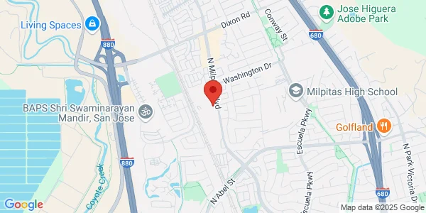 Map of 1313 N Milpitas Blvd Ste 210 Milpitas, CA 95035