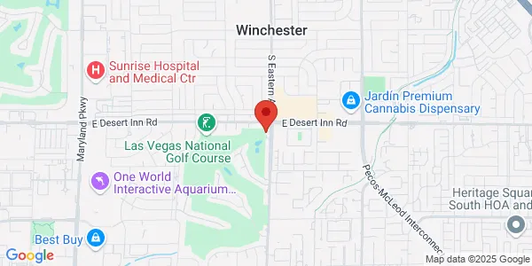 Map of 3343 S Eastern Ave Las Vegas, NV 89169