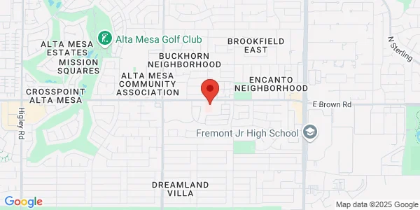 Map of 6239 E Brown Rd Ste 101 Mesa, AZ 85205