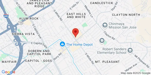 Map of 1066 S White Rd San Jose, CA 95127
