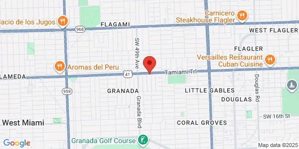 Map of 4800 SW 8th St Coral Gables, FL 33134