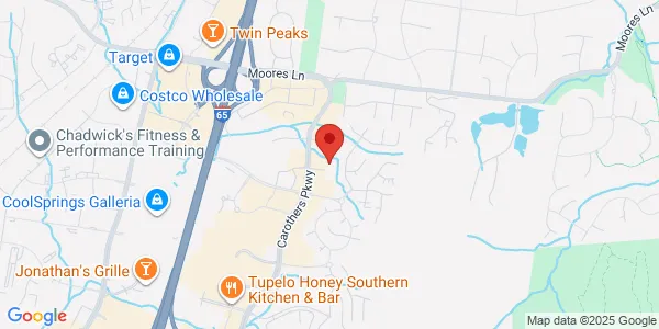 Map of 9160 Carothers Pkwy Franklin, TN 37067