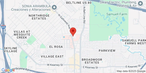 Map of 1110 N Galloway Mesquite, TX 75150