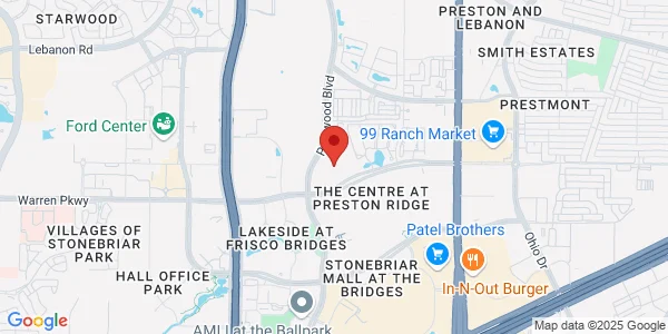 Map of 3550 Parkwood Blvd Ste C-302 Frisco, TX 75034