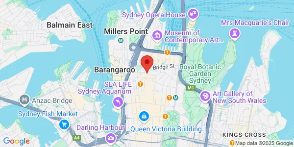 Map of 261 George St Shop B Sydney New South Wales 2000 Australia