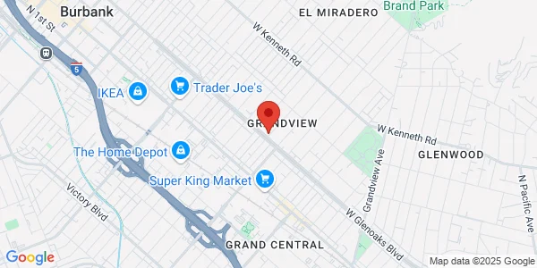 Map of 1731 W Glenoaks Blvd Ste 101 Glendale, CA 91201