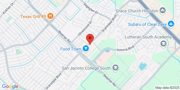 Map of 11034 Scarsdale Blvd Ste A Houston, TX 77089