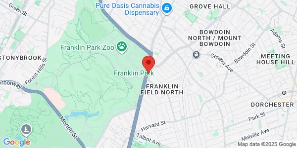 Map of 632 Blue Hill Ave Dorchester, MA 02121