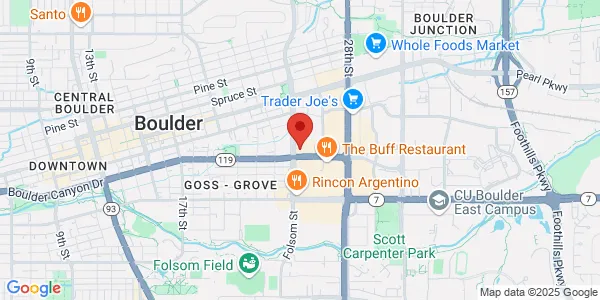 Map of 2425 Canyon Blvd Ste 150 Boulder, CO 80302