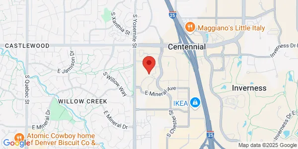Map of 9137 E Mineral Cir Ste 110 Centennial, CO 80112