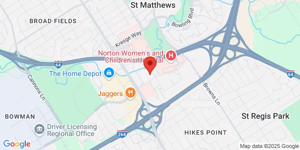 Map of 3901 Dutchmans Ln Ste 106 Louisville, KY 40207