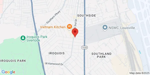 Map of 5601 S 3rd St Basement Louisville, KY 40214