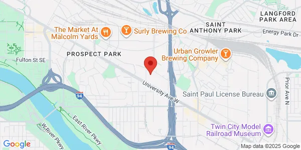 Map of 2635 University Ave W Ste 160 Saint Paul, MN 55114