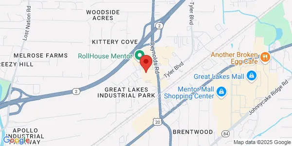 Map of 7326 Industrial Park Blvd Mentor, OH 44060