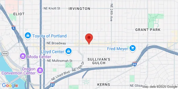 Map of 1734 NE Broadway Portland, OR 97232