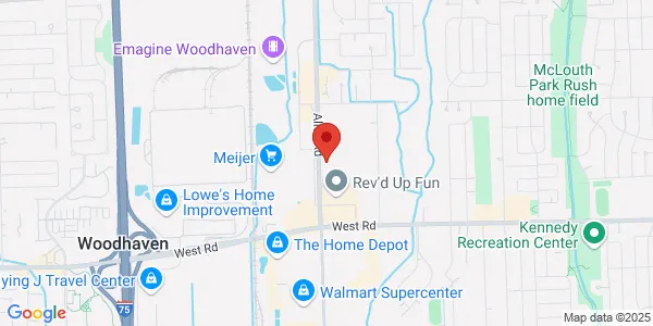 Map of 22505 Allen Rd Woodhaven, MI 48183