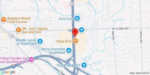 Map of 28670 Telegraph Rd Southfield, MI 48034