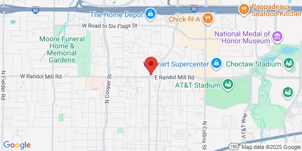 Map of 101 E Randol Mill Rd Ste 204 Arlington, TX 76011