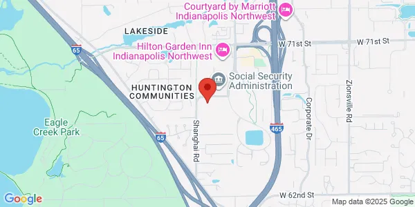 Map of 6625 Network Way Ste 390 Indianapolis, IN 46278