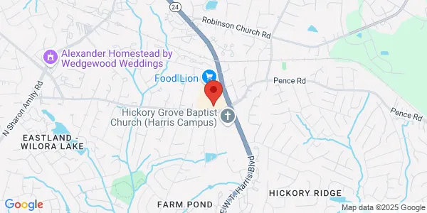 Map of 6005 Hickory Grove Rd Ste A Charlotte, NC 28215