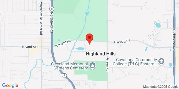 Map of 4199 Mill Pond Dr Highland Hills, OH 44122