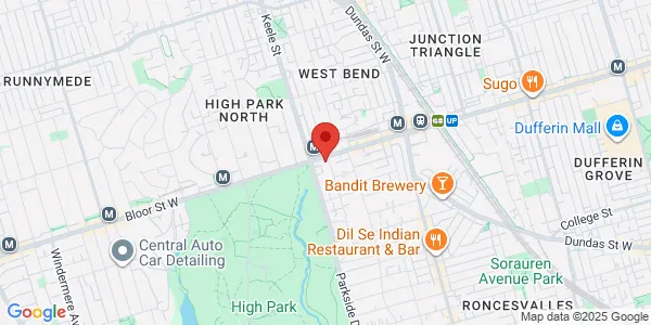 Map of 1709 Bloor Street W Toronto, ON M6P 4E5 Canada