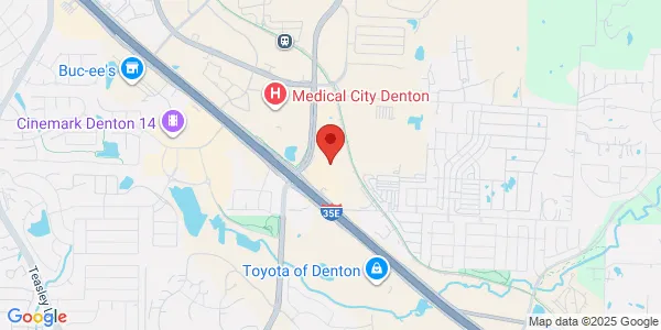 Map of 2813 South Mayhill Rd Denton, TX 76208