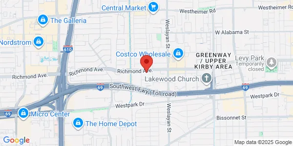 Map of 4219 Richmond Ave Houston, TX 77027
