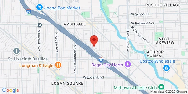 Map of 2923 N California Ave Ste 100 Chicago, IL 60618