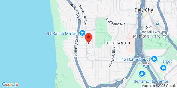 Map of Daly City, CA 94015