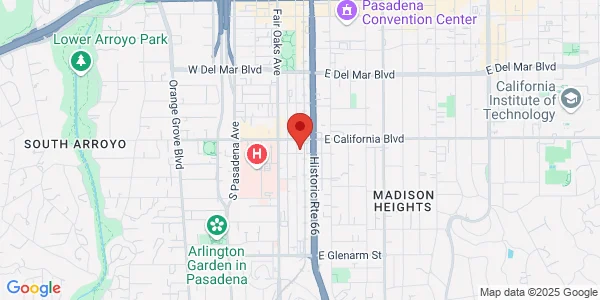 Map of 630 S Raymond Ste 210 Pasadena, CA 91105